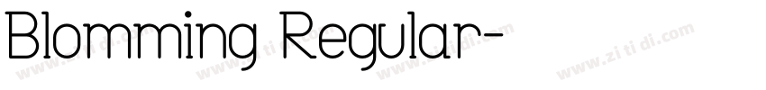 Blomming Regular字体转换